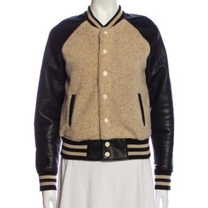 Almost new- Mother shearling leather bomber jacket